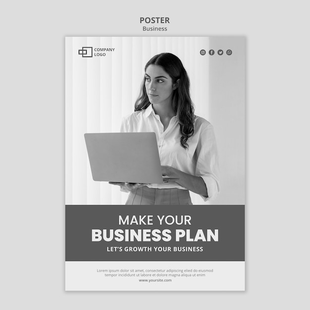 Gratis PSD zakelijke poster sjabloon