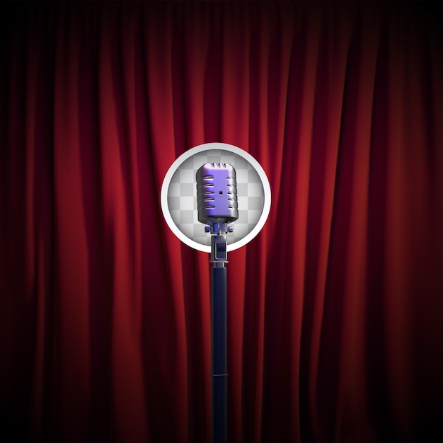 Gratis PSD zing livemuziek. 3d-rendering