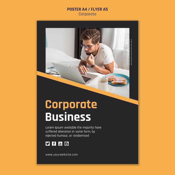 PSD gratuit affiche pour entreprise