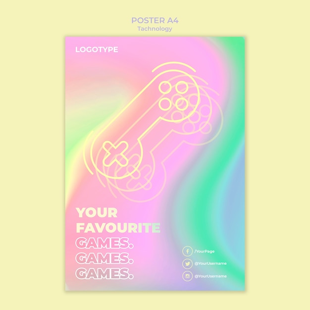 PSD gratuit affiche pour la technologie électronique