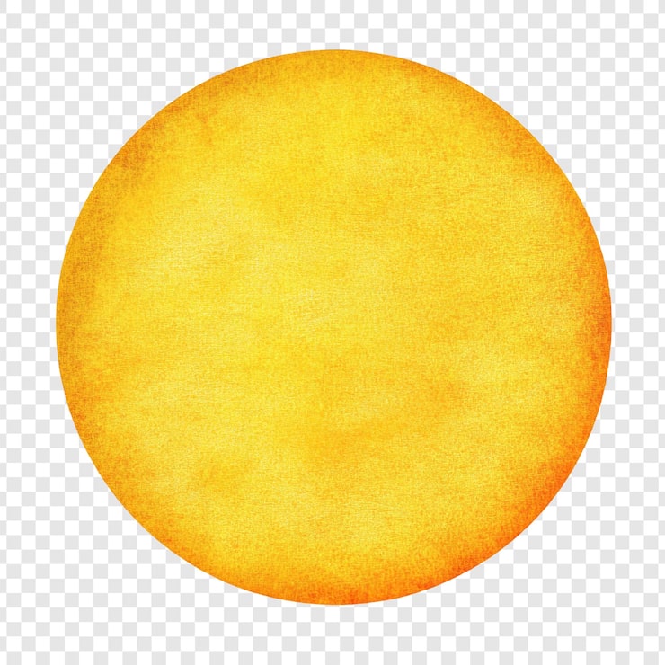 PSD gratuit art abstrait du cercle doré une sphère jaune vibrante