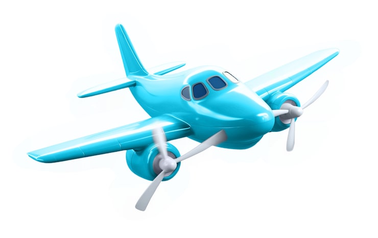 PSD gratuit avion volant isolé