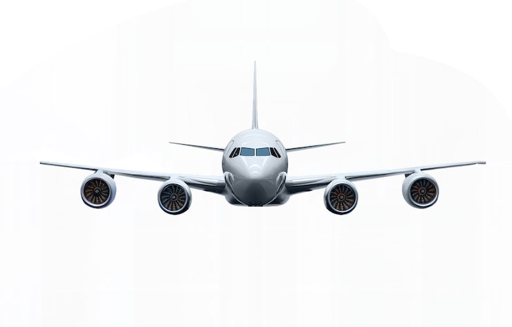 PSD gratuit avion volant isolé