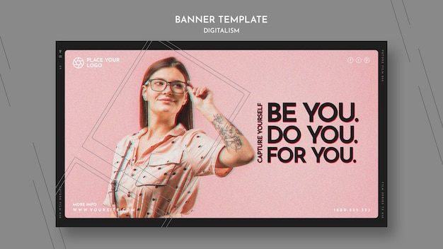 PSD gratuit bannière horizontale pour vous capturer le thème