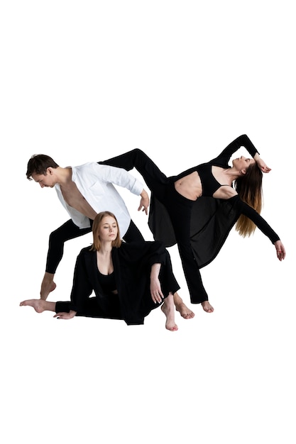 PSD gratuit beaux danseurs faisant la chorégraphie