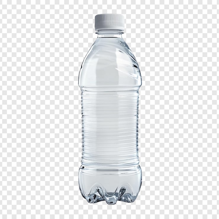 PSD gratuit une bouteille d'eau en plastique transparente sur un fond transparent