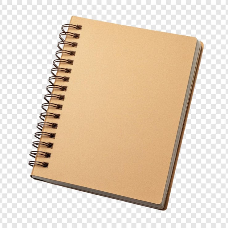 PSD gratuit un cahier à spirale une toile blanche pour les idées