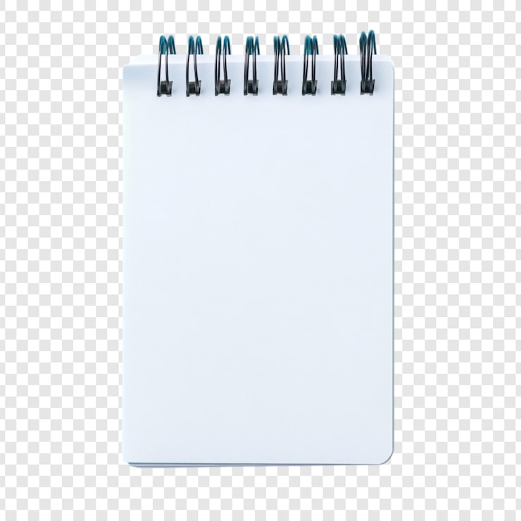 PSD gratuit carnet en spirale vide prêt pour les notes et les idées