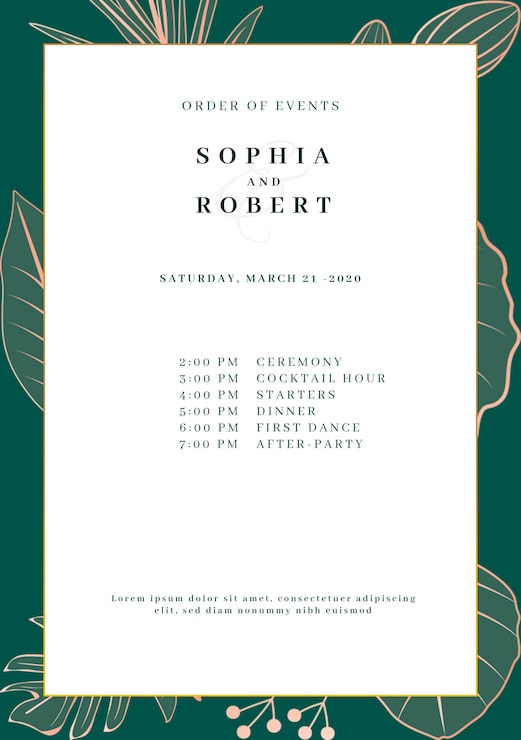 PSD gratuit carte d'invitation de mariage élégant avec concept de nature
