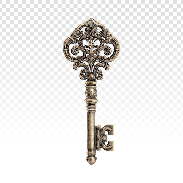 PSD gratuit clé squelette antique ornée
