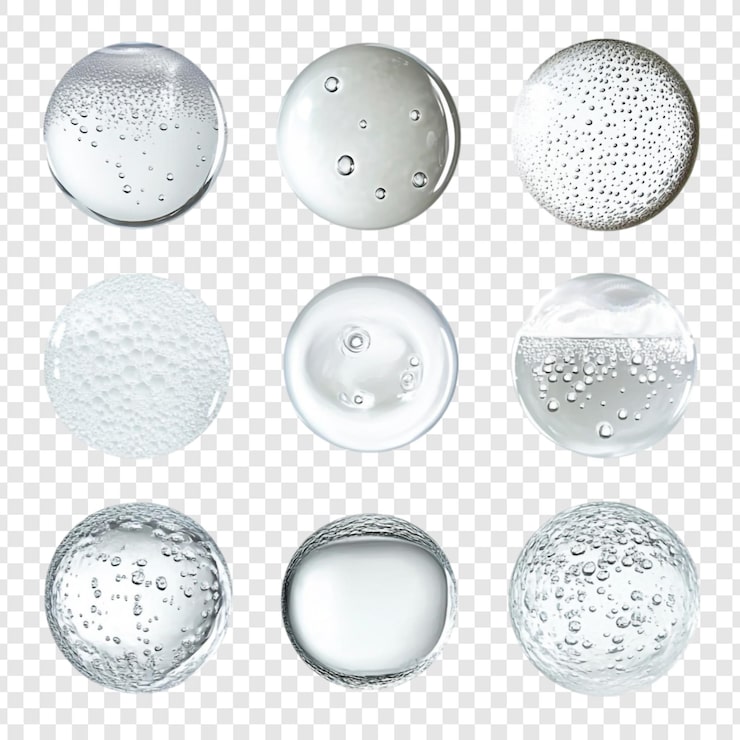 PSD gratuit collection de bulles de gouttes d'eau et d'illustrations de la texture de la mousse