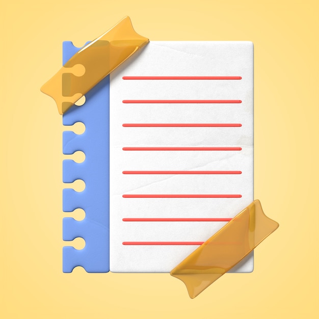PSD gratuit conception de l'icône des notes