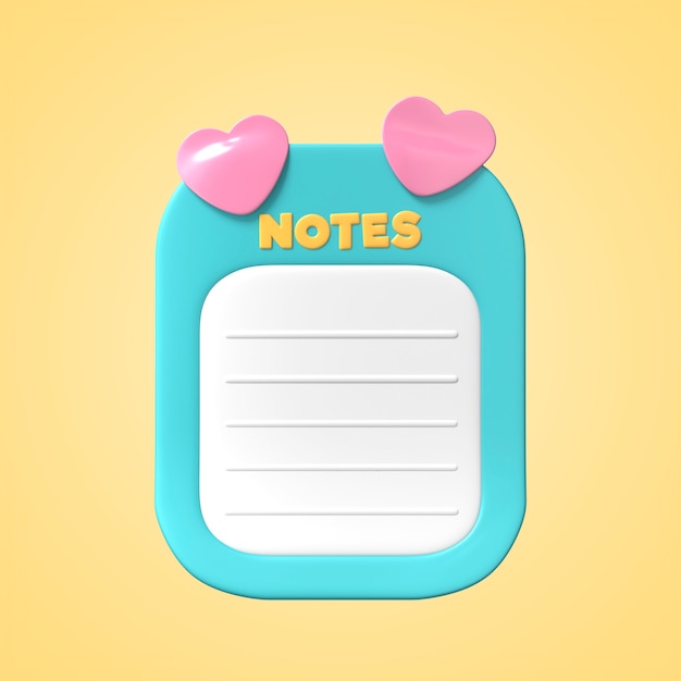 PSD gratuit conception de l'icône des notes