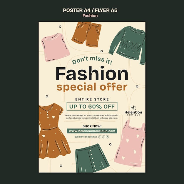 PSD gratuit conception de modèles de mode