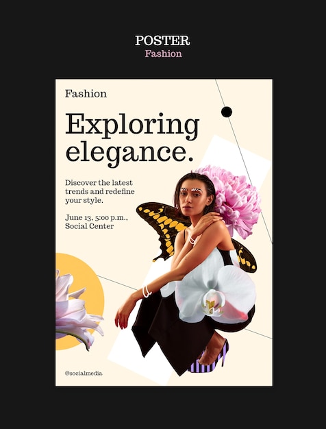 PSD gratuit conception de modèles de mode