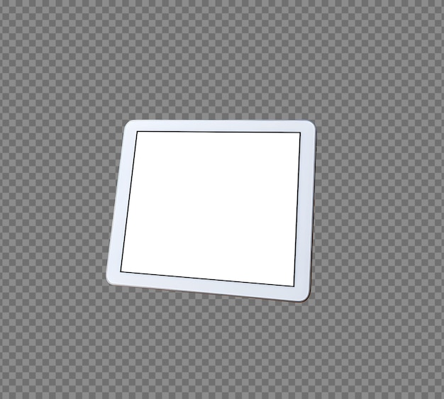 PSD gratuit conception de tablette d'ordinateur réaliste blanche avec maquette d'écran vide