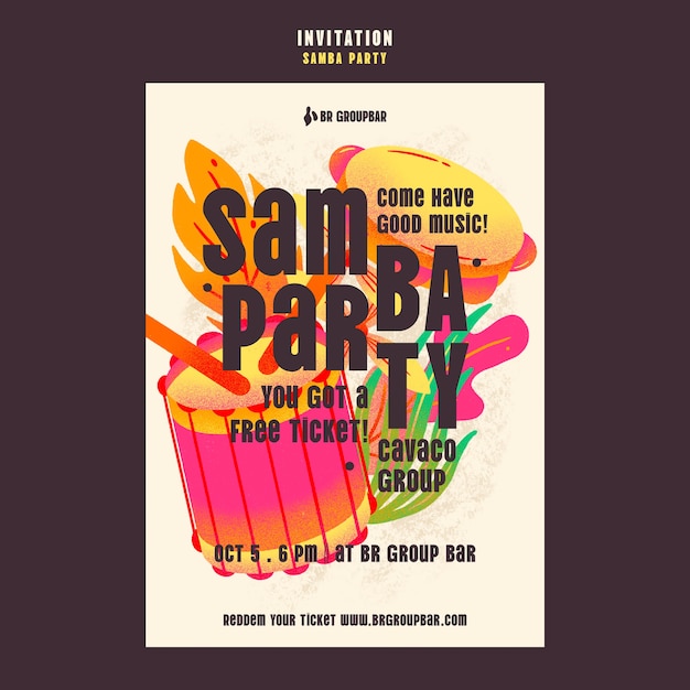PSD gratuit design de modèle de fête latino