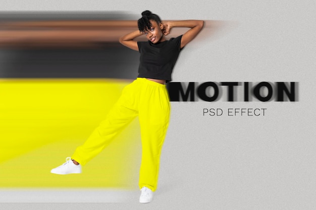PSD gratuit effet psd de mouvement rapide, module photoshop facile à utiliser