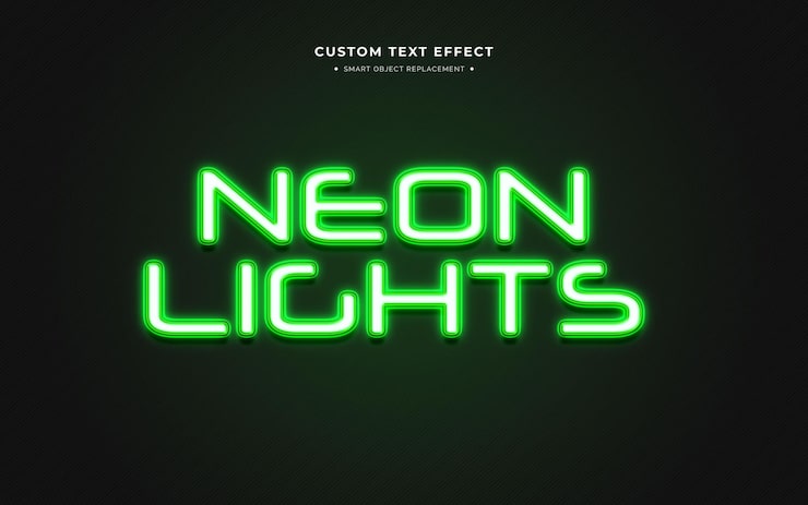 PSD gratuit effet de style de texte 3d néon