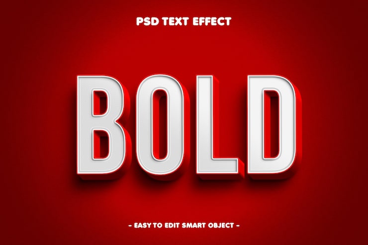 PSD gratuit effet de texte en gras