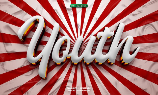 PSD gratuit effet de texte modifiable 3d jeunesse