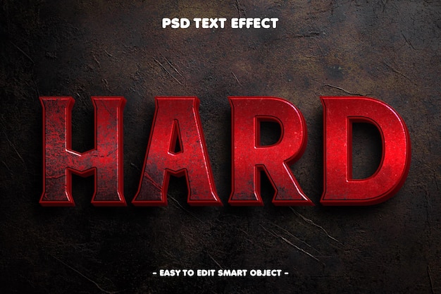 PSD gratuit effet de texte modifiable rouillé