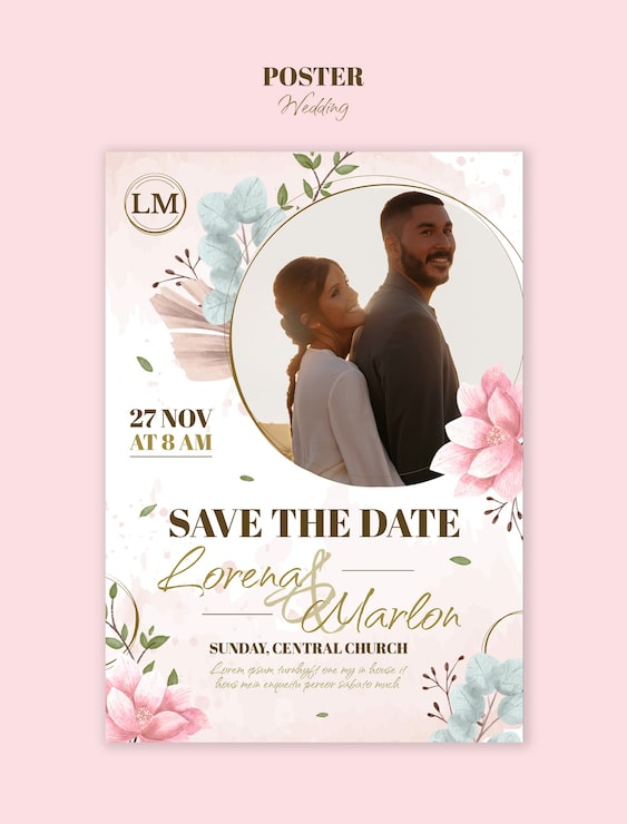 PSD gratuit enregistrer la conception du modèle de date