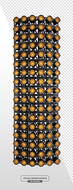 PSD gratuit ensemble de projecteurs de scène, rendu 3d