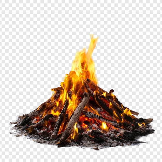 PSD gratuit un feu de camp, une image ardente d'un feu de camp