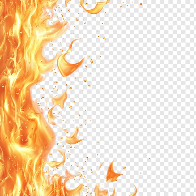 PSD gratuit flammes ardentes une illustration dynamique de la flamme