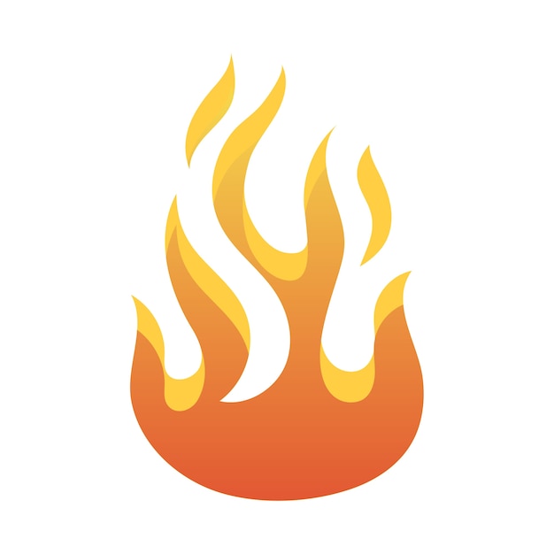 PSD gratuit flammes design plat isolées
