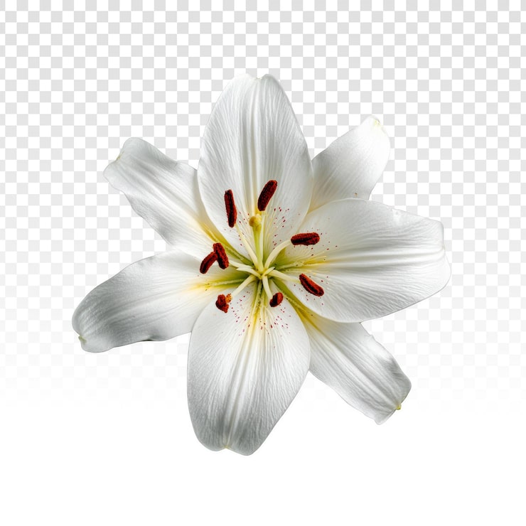 PSD gratuit fleur de lys blanche isolée.