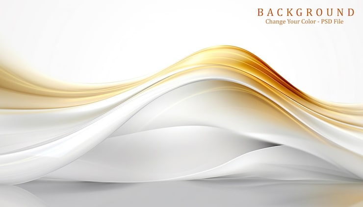 PSD gratuit fond blanc de luxe avec ligne dorée generative ai