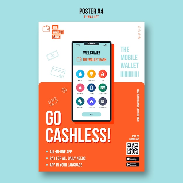 PSD gratuit go modèle d'affiche sans numéraire