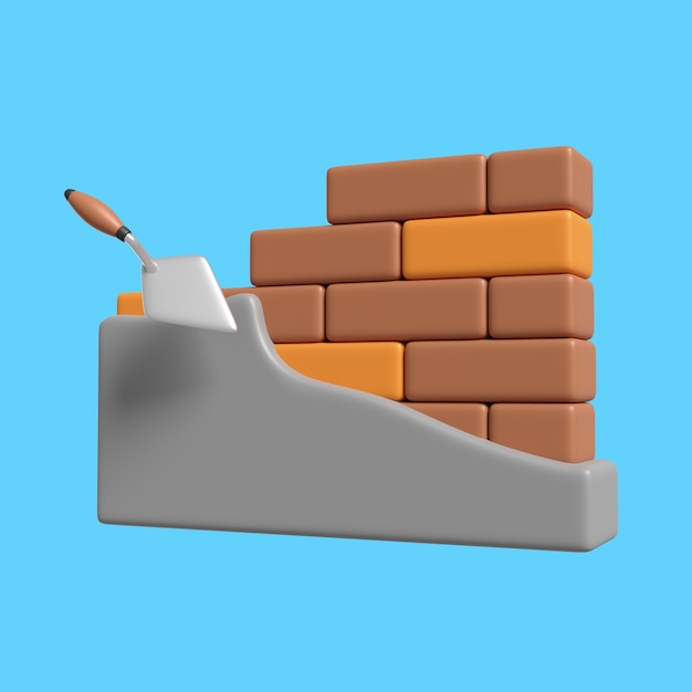 PSD gratuit icône 3d pour le champ de construction