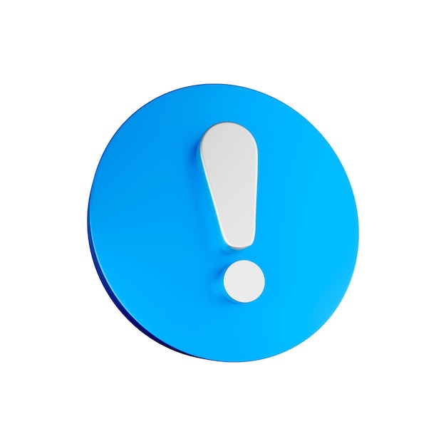 PSD gratuit icône d'alerte sur cercle bleu