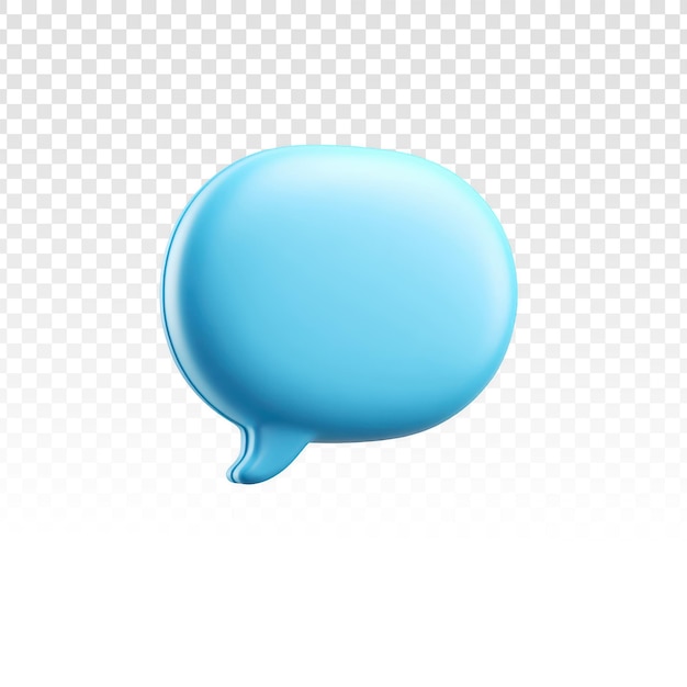 PSD gratuit icône de bulle de dialogue bleu clair 3d