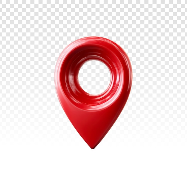 PSD gratuit icône de pin de localisation 3d rouge