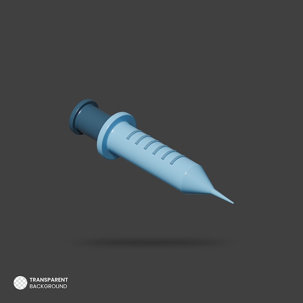 PSD gratuit icône de seringue d'injection 3d isolée