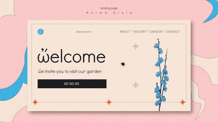 PSD gratuit landing page pour jardin fleuri