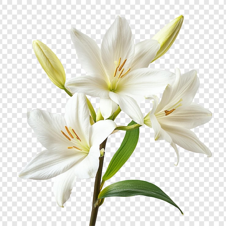 PSD gratuit les lilies blancs élégants un bouquet de pureté et de grâce