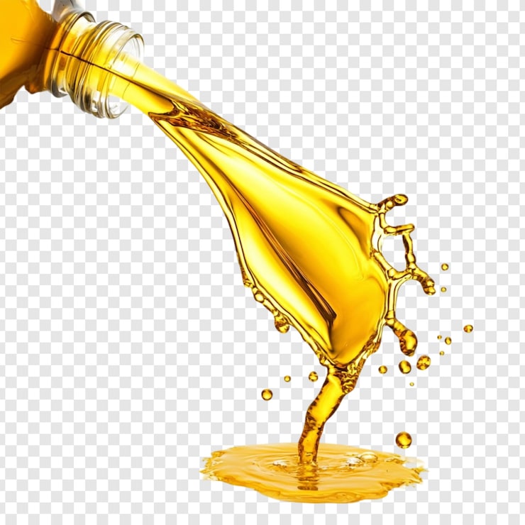 PSD gratuit un liquide doré versant une éclaboussure dynamique d'huile ou de jus