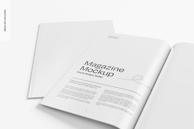 PSD gratuit magazines mockup ouverts et fermés