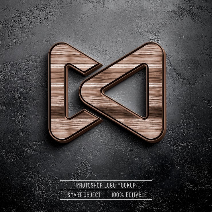 PSD gratuit mockup de logo 3d sur du béton sombre