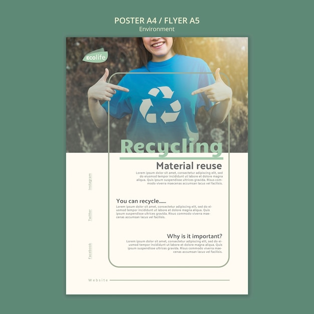 PSD gratuit modèle d'affiche avec environnement