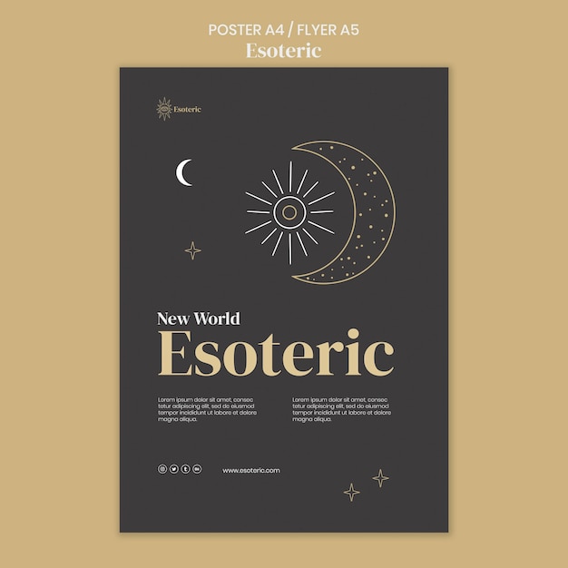 PSD gratuit modèle d'affiche ésotérique