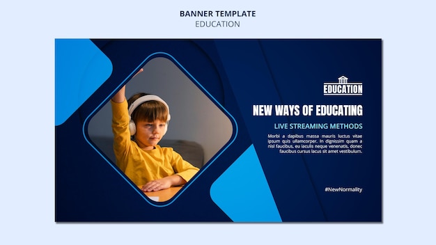 PSD gratuit modèle de bannière d'éducation
