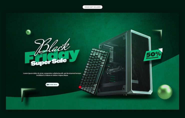 PSD gratuit modèle de bannière web de la vente du black friday