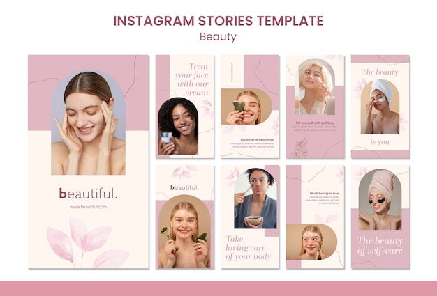 PSD gratuit modèle de beauté design plat