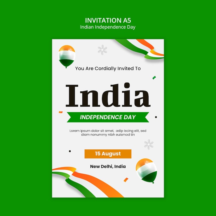 PSD gratuit modèle de célébration de la fête de l'indépendance indienne